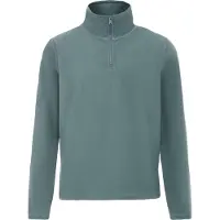Dreimaster Fleecepullover Männer Türkis Grau