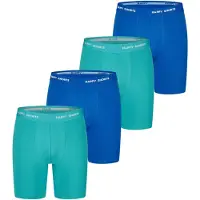 Happy Shorts Herren Retro Boxer Neon Long 4-Pack Retroshorts, Vintage Boxer,