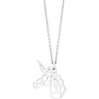 Julie Julsen Anhänger mit Kette 925 Silber rhodiniert Einhorn