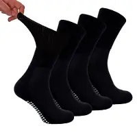Dr.Socks 4er Pack Bambus-Diabetikersocken mit Grip für Männer und Frauen
