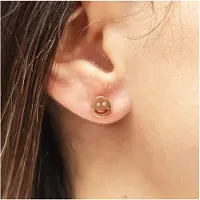 Cai Ohrstecker 925/- Sterling Silber rotvergoldet Smile