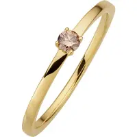 Orolino Ring 585/-GG glanz 1 Brill. 0,10ct. braun