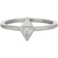 Cai Ring 925 Silber rhodiniert mit Zirkonia Dreieck