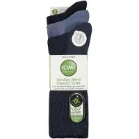IOMI 3er-Pack Extra Breite Bambus Diabetikersocken für Schwellungen in den Beinen