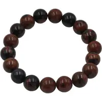 Steuer Modeschmuck Armband Stretch mit Echtstein Jaspis braun