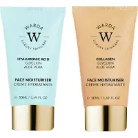 Warda Luxury skincare SKIN HYDRATION BOOST HYALURONIC ACID MOISTURISER 50ml + SKIN LIFTER BOOST COLLAGEN MOISTURISER 50ml