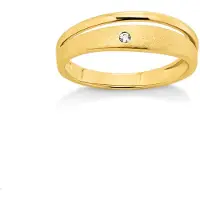Orolino Ring Gold 585 glanz/matt mit Brillant 0,02ct.