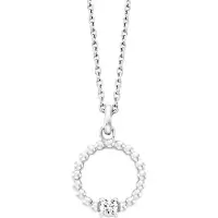 Julie Julsen Anhänger mit Kette 925 Silber rhodiniert Zirkonia weiß