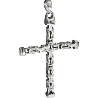 Zeeme Basic Anhänger Silber 925 Kreuz-Motiv Königskette poliert 75mm
