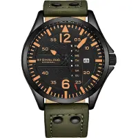 Stührling Khaki Grün Aviator Quarz 44mm