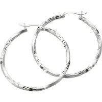 Zeeme Silber Ohrringe 925 Silber mattiert diamantiert