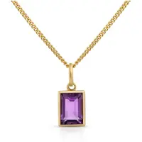 Orolino Halskette 585 Gold mit echtem Amethyst 42/45cm lang