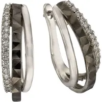 Celesta Silber Ohrringe Silber 925 rhodiniert mit Zirkonia weiß