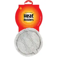 Heat Holder Damen Winter warme gestrickte Ohrenschützer | Kunstpelz | Hellgrau für kaltes Wetter