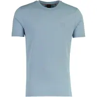 BOSS für Herren. 50508584 Strick-T-Shirt mit Applikationen blau (XL), Lässig, Baumwolle, Kurzarm