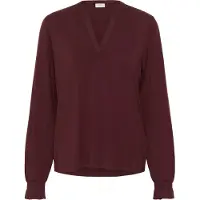 Kaffe Langarmbluse "Damen Langarm-Bluse KAcharlotte", Damen, Gr. M, braun (fudge), Obermaterial: 95% Viskose CV. 5% Elasthan EL., Blusen Langarmbluse