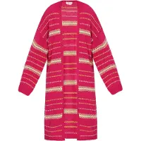 IZIA Strickjacke Frauen Fuchsie Limette