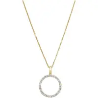 Lyomi Anhänger mit Kette 585/- Gelbgold 25 synth. Diam. 0,68ct.