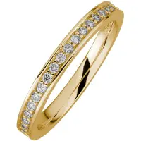 Lyomi Ring 585/- Gelbgold 21 synth. Diam. 0,24ct.