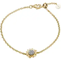 Lyomi Armband 585/- GG/WG Sonnenblume 7 synth. Diam. 0,10ct.