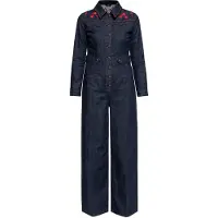 Queen Kerosin Damen Western Overall Roses Denim