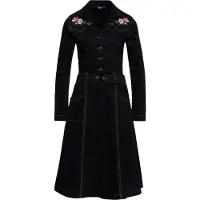 Queen Kerosin Damen Denim Swing Kleid schwarz