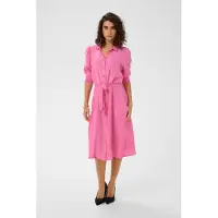 Kaffe Midikleid "Damen Kleid KAemine", Damen, Gr. 42, N-Gr, pink (pink power), Obermaterial: 50% Viskose CV. 50% Viskose LENZING ECOVERO CV LenzEcov., Kleider Midikleid