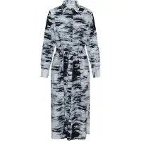 Kaffe Midikleid "Damen Kleid KAkeri", Damen, Gr. 34, N-Gr, blau (nantucket, midnight abstract), Obermaterial: 50% Viskose CV. 50% Viskose LENZING ECOVERO CV LenzEcov., Kleider Midikleid
