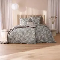 Estella Mako Interlock Jersey Bettwäsche Heiko grau 140x200 cm + 70x90 cm - grau