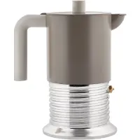 Alessi Espressokocher VITE 6 Tassen Aluminium/Warmgrey
