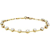Julie Julsen Armband 925 Silber vergoldet Zirkonia weiß