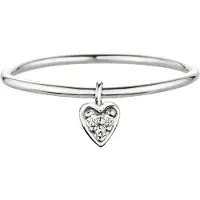 Cai Ring 925/- Silber rhodiniert Herz mit Zirkonia