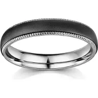 Zeeme Stainless Steel Ring Edelstahl matt/glanz