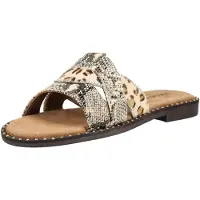 Lazamani Pantolette "Pantoletten Leder/Textil"