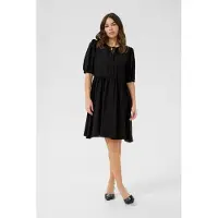 Kaffe Midikleid "Damen Kleid KAmariana", Damen, Gr. 36, N-Gr, schwarz (schwarz deep), Obermaterial: 80% Viskose CV. 20% Polyamid PA., Kleider Midikleid