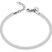 Zeeme Stainless Steel Armband Stahl glanz 18 + 2 cm