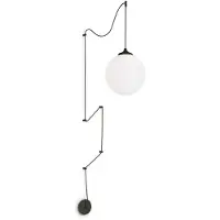Ideal Lux Moderne Wandaufhängung Boa Metall Schwarz 1 Leuchte E27