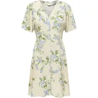 ONLY Sommerkleid Evida in Blumen Muster mit V-Auschnitt-S