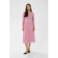 Kaffe Midikleid "Damen Kleid KAlacy", Damen, Gr. XL, N-Gr, rosa (polignac), Obermaterial: 90% Polyamid PA. 10% Elasthan EL., Kleider Midikleid