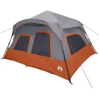 vidaXL Sofort Zelt Grau und Orange 340 x 280 x 190 cm
