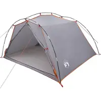 vidaXL Tunnelzelt Grau und Orange 4-Personen