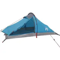 vidaXL Trekkingzelt Blau 4-Personen 185T Polyester mit PolyurethanBeschichtung