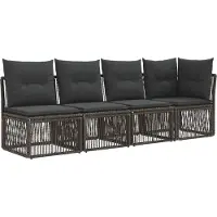 vidaXL Gartensofa-set 7 pcs Grau und Dunkelgrau Poly-Rattan