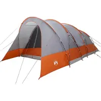 vidaXL Tunnelzelt Grau und Orange 560 x 395 x 212 cm
