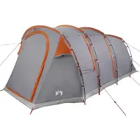 vidaXL Tunnelzelt Grau und Orange 505 x 330 x 204 cm