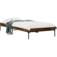 vidaXL Bettrahmen Raucharbe 80 x 200 cm Holzwerkstoff