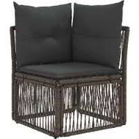 vidaXL Gartensofa-set 9 pcs Grau Poly-Rattan