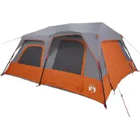 vidaXL Sofort Zelt 10 Personen Grau und Orange