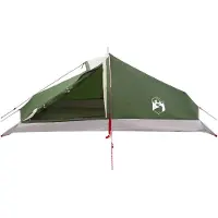 vidaXL Trekkingzelt 4 Personen Grün 185T Polyester mit PolyurethanBeschichtung