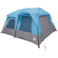 vidaXL Sofort Zelt 8 Personen Blau 185T Polyester mit PolyurethanBeschichtung